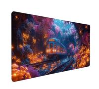 Train Mouse Mat, Plant Gaming Mouse Pad 40x20in, Desk Mat Large, Office Desk Accessories, Mousepad Large with Stitched Edges, Improved Precision and Speed, for PC Gaming, Laptop, Office, Gifts, D-5046