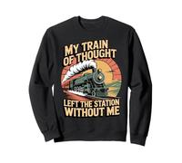 Train Of Thought Railroad Railway Conductor Freight Train Sweatshirt