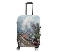 Train on The Railway Station Suitcase Cover Elastic Luggage Protector Fit 19 to 32 Inch Stylish Baggage Covers Travel Accessories