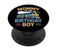 Train Party Mommy Of The Birthday Boy Matching PopSockets Adhesive PopGrip