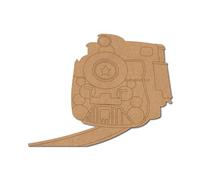 Train Pre Marked Shape 1 - Premium MDF & Plywood Embellishments Laser Cut Craft Shapes for Scrapbooking, Card Making, DIY Decor, Weddings & Personalized Projects