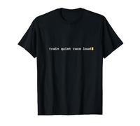 Train Quiet Race Loud serious Runners Saying Value Graphic T-Shirt