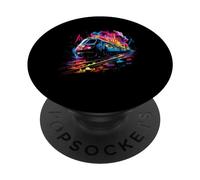 Train Racing Into The Night Sky Pop Art Boys Electric Train PopSockets Swappable PopGrip