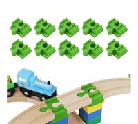 Train Rail Connectors | 10 Pieces Connector for Toy Train Set | Interactive Connection Adapter 3+ Years Preschool Kindergarten Nursery Classroom Indoor Game |