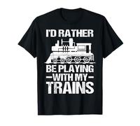 Train railway locomotive steam model railway engineer T-Shirt