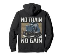 Train Railway Railroad Wagon Railcar Rail Locomotive Pullover Hoodie