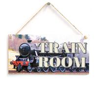 Train Room Hanging Sign, Scottish Highland Steam Train Scene