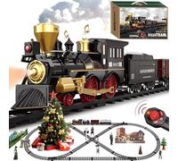 Train Set for Kids Remote Control Train Toys w/Steam Locomotive, Cargo Cars & Luxury Tracks, Electric Trains w/Realistic Smoke,Sounds & Lights, Christmas Birthday Gift for Boys Girls 3 4 5 6 7+…