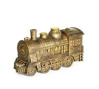 Train Shaped Flame Effect Aroma Diffuser with Remote, 300ml Essential Oil Humidifier for Home Office, Cool Mist Air Quality Device Decor(British Standard Antique)