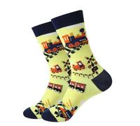 Train Socks. UK Adult Size 5-8. Train Gift. Model Train Enthusiast.