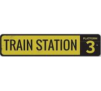 Train Station Platform Number Sign, Personalized Train Metal Wall Decor