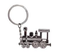Train Steam Keyring Key Chains, Mini Metal Steam Train Keyring, Metal Key Chains Punk Keyring Silver Keychain Holder for Women Men