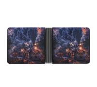 Train The Express American Railroad Leather Wallets for Men Slim Bifold Wallet Credit Card Holder Front Pocket Wallets