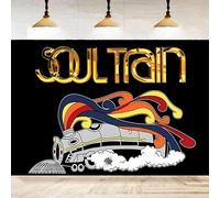 Train Theme Photography Backdrop 70's And 80's Disco Dancing Prom Party Decoration Supplies Neon Glow Background Banner 180X120cm