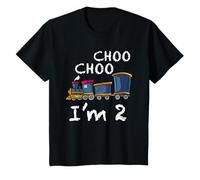 Train Themed Birthday Outfit For Toddler Choo Choo I'm 2 T-Shirt
