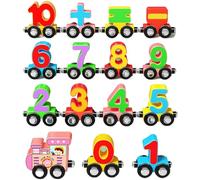 Train Toys for Kids,Wooden Number Learning Toys - Math Skill Train Assembly Blocks,for Kids Boys Girls Birthday Travel Classroom Preschool Living Room Christmas Children's Day