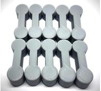 Train Track Connectors - Compatible with Brio & Wooden Rail Sets - 25+ Colours - Grey - 10x