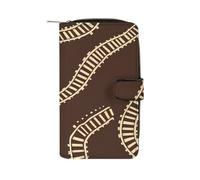 Train Tracks Long Purses for Women Leather Card Holder Mens Wallet Coin Purse