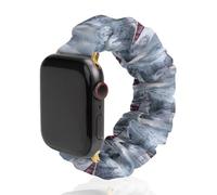 Train Travels Through Snowy Forests Novelty Stretch Watch Strap Compatible For IWatch Funny Smart Watches Bands