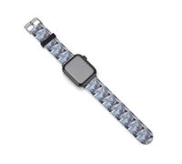 Train Travels Through Snowy Forests Silicone Bands Compatible with IWatch Soft Wristband Waterproof Replacement Strap