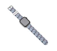 Train Travels Through Snowy Forests Silicone Bands Compatible with IWatch Soft Wristband Waterproof Replacement Strap