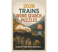 Train Word Search Puzzle Book: Puzzles with Easy to Read Print Word Search Puzzle Book about Trains, Steam Engines, Railway and More | 6 x 9 inches, ... for Vacations, Holidays and Relaxation