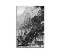 Train Wrecks Steam LocomotivesWall Decoration Posters Motivational Wall Posters Suitable for Office Gym Bedroom Decoration AestheticUnframe-style 12x18inch(30x45cm)