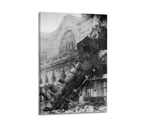Train Wrecks Steam LocomotivesWall Decoration Posters Motivational Wall Posters Suitable for Office Gym Bedroom Decoration AestheticFrame-style 12x18inch(30x45cm)