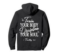Train Your Body Discipline Your Soul Christian Gym Lover Pullover Hoodie