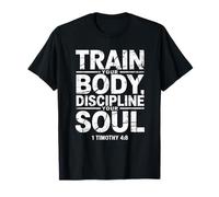 Train Your Body Discipline Your Soul Christian Gym Lover T-Shirt