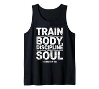 Train Your Body Discipline Your Soul Christian Gym Lover Tank Top