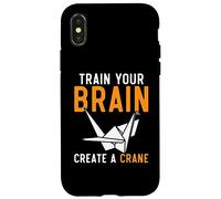 Train Your Brain Create A Crane Origami Paper Japanese Art Case for iPhone X/XS