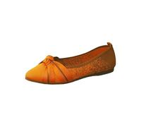 Trainer Sandals for Women UK Fly Weaving One Foot Stirrup Bowknot Breathable Colorblocking Casual Shoes Dress Casual Shoes for Women (Orange, 6.5)