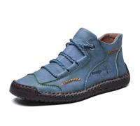Trainer Shoes Men's Traditional Casual Shoes Handmade High-End Driving Boots Slip On for Travel Outdoor Activities, blue, 11 UK