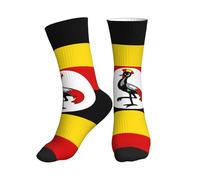 Trainer Socks, Uganda Flag Running Socks Recycled Men’S Socks Anti-Slip Athletic Socks For Hiking Men Women 40cm