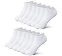 Trainer Socks White Ankle Socks for Womens Mens, Ladies No Show Low Cut Socks 4-7, Invisible Multipack Casual Footies for Sneaker Loafers Boat Shoes, Comfortable Breathable Running Athletic Socks