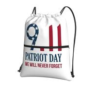 Trainer String Bags 9/11 We Will Never Forget Backpack Waterproof Swim Bag Unisex String Swim For Holidays Shopping Sports