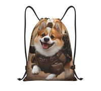 Trainer String Bags Adorable Corgi Explorer Gear Sports Back Pack Waterproof Drawstring Backpack Foldable Gym Bag For Yoga Holidays Shopping