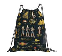 Trainer String Bags Ancient Egyptian Gym Bag Ideal Pull String Sport Bags Lightweight Drawstring Backpack For Holidays Outdoor Beach