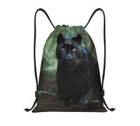 Trainer String Bags Black Animals Backpack Waterproof String Swim Foldable Sports Back Pack For Shopping Sports Yoga