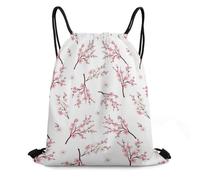 Trainer String Bags Branch Of A Flourishing Tree Cherry Flowers Spring Theme Art Drawstring Bag Ideal Gym Bag Unisex Pull String Sport Bags For Shopping Yoga Sports