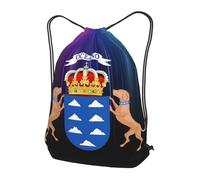 Trainer String Bags Canary Islands National Emblem Drawstring Bag Unisex Sports Back Pack Ideal Pull String Sport Bags For Shopping Holidays Yoga