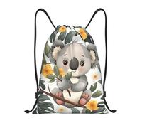 Trainer String Bags Cartoon Koala Flower Patterns Backpack Unisex String Swim Ideal Drawstring Bag For holidays Shopping Yoga