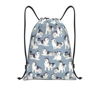 Trainer String Bags Cute Alaskan Malamutes Dogs Drawstring Bag Ideal Sports Back Pack Foldable Drawstring Backpack For Holidays Outdoor Beach