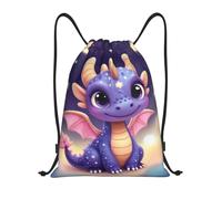 Trainer String Bags Cute Dragon Night Gym Bag Unisex Drawstring Backpack Lightweight Sports Back Pack For Holidays Yoga Shopping