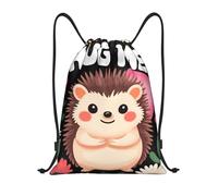 Trainer String Bags Cute Hedgehog Florals Hug Me Drawstring Backpack Unisex Gym Bag Foldable Sports Back Pack For Shopping Yoga Holidays