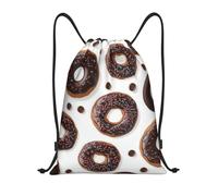 Trainer String Bags Donut Brown Pattern Gym Bag Unisex Sports Back Pack Waterproof Pull String Sport Bags For Yoga Beach Holidays
