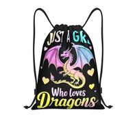 Trainer String Bags Dragon Lover Girl Drawstring Backpack Lightweight Drawstring Bag Unisex Gym Bag For Holidays Beach Shopping