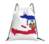 Trainer String Bags Haiti Gym Bag Waterproof Drawstring Backpack Unisex Drawstring Bag For Holidays Shopping Beach