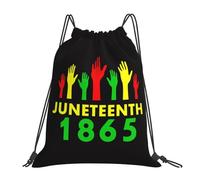 Trainer String Bags Happy June-Teenth Day Freedom 1865 Drawstring Bag Foldable Swim Bag Waterproof String Swim For Holidays Shopping Yoga